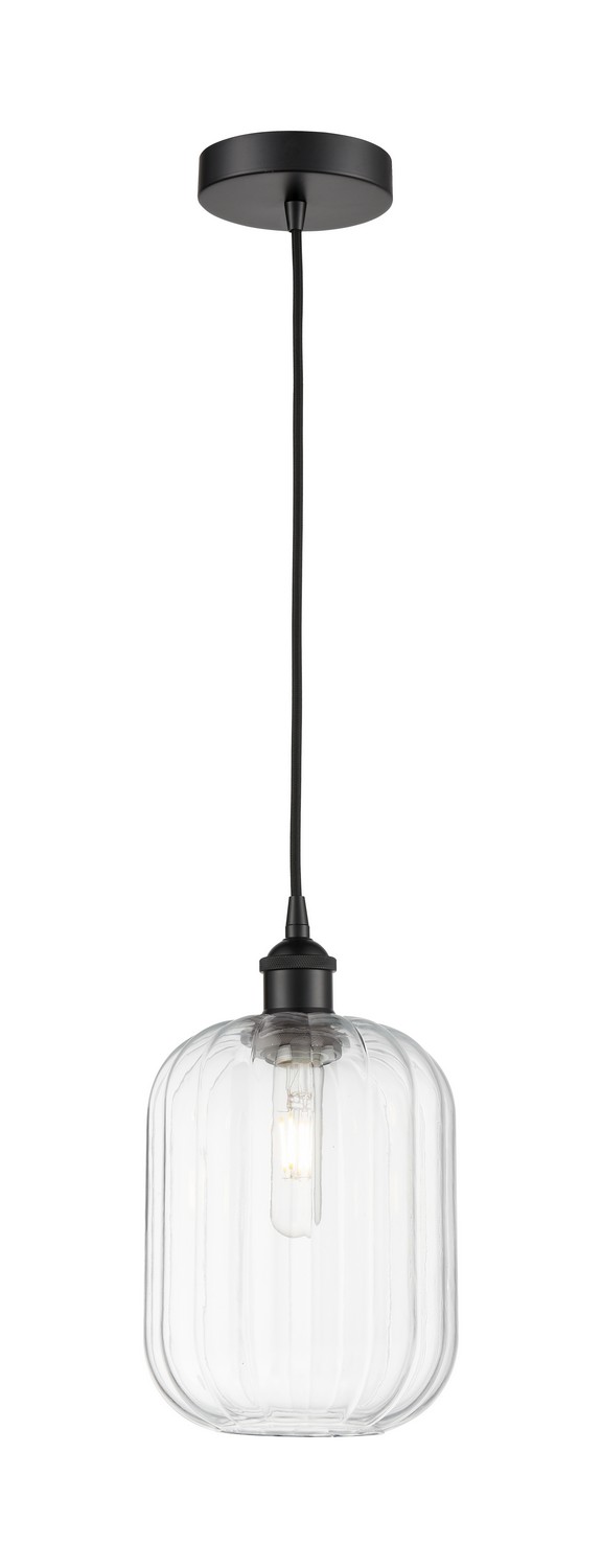 One Light Mini Pendant by Innovations - Edison Collection, Matte Black Finish - 616-1P-BK-G460-7CL
