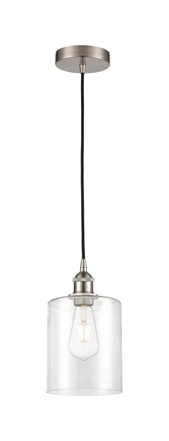 One Light Mini Pendant by Innovations - Edison Collection, Brushed Satin Nickel Finish - 616-1P-SN-G4424-7