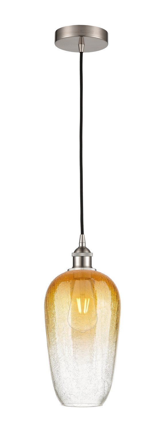 One Light Mini Pendant by Innovations - Edison Collection, Brushed Satin Nickel Finish - 616-1P-SN-G484-7AM