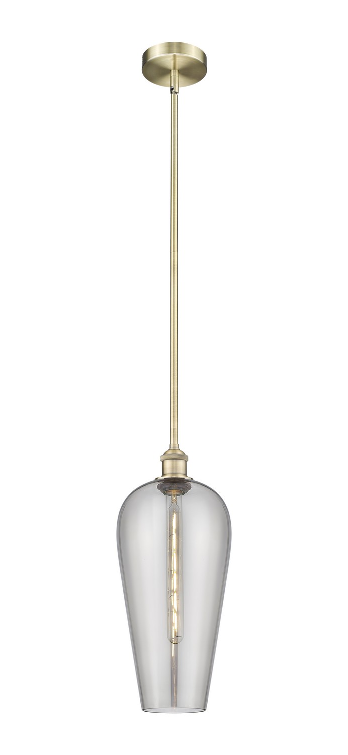 One Light Mini Pendant by Innovations - Edison Collection, Antique Brass Finish - 616-1S-AB-G456-8SM