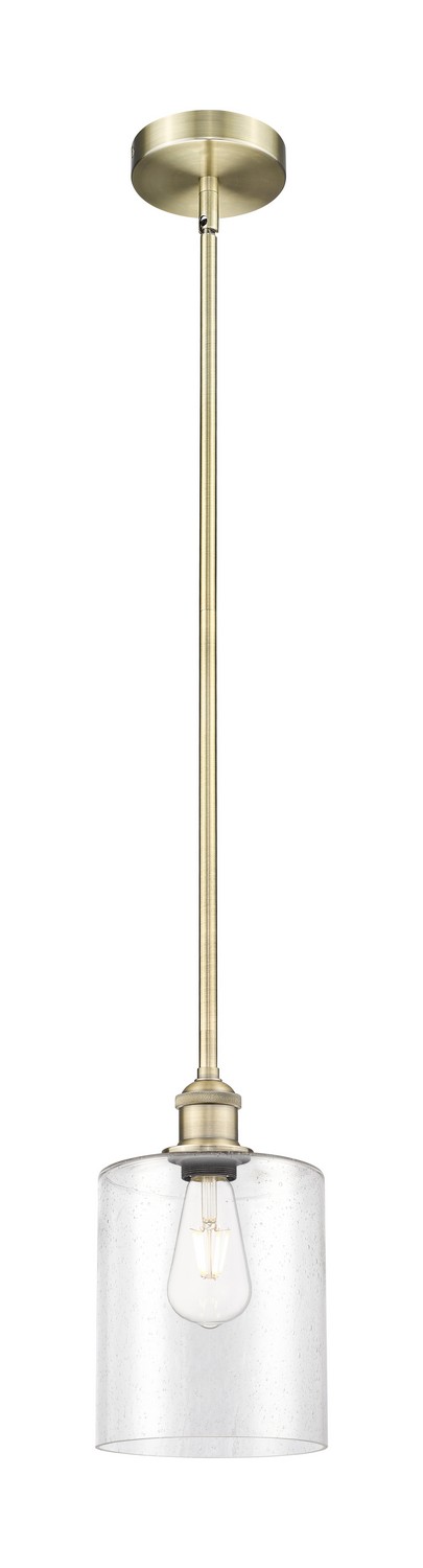 One Light Mini Pendant by Innovations - Edison Collection, Antique Brass Finish - 616-1S-AB-G4424-7
