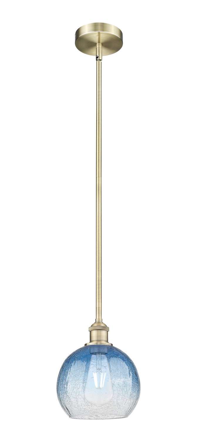 One Light Mini Pendant by Innovations - Edison Collection, Antique Brass Finish - 616-1S-AB-G483-8SB