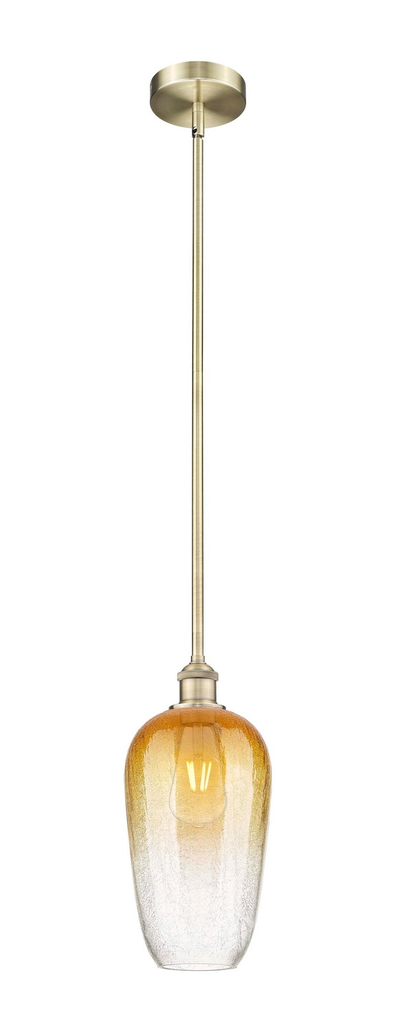 One Light Mini Pendant by Innovations - Edison Collection, Antique Brass Finish - 616-1S-AB-G484-7AM