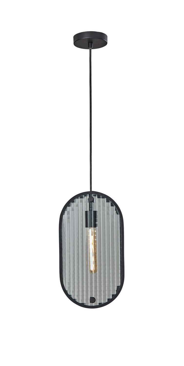 Adesso 6067-01 Landon 1 Light 8.75 inch Black Pendant Ceiling Light
