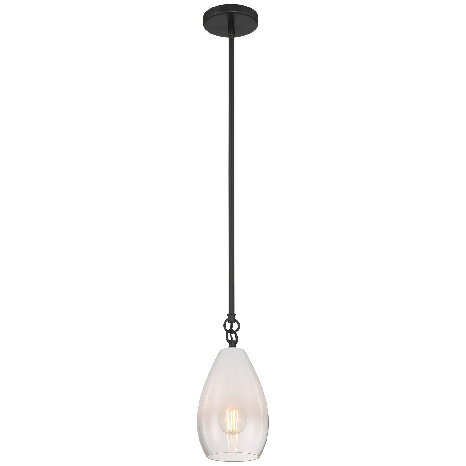 Access 61106-BL/CFR Ombre 1 Light 6 inch Black Pendant Ceiling Light