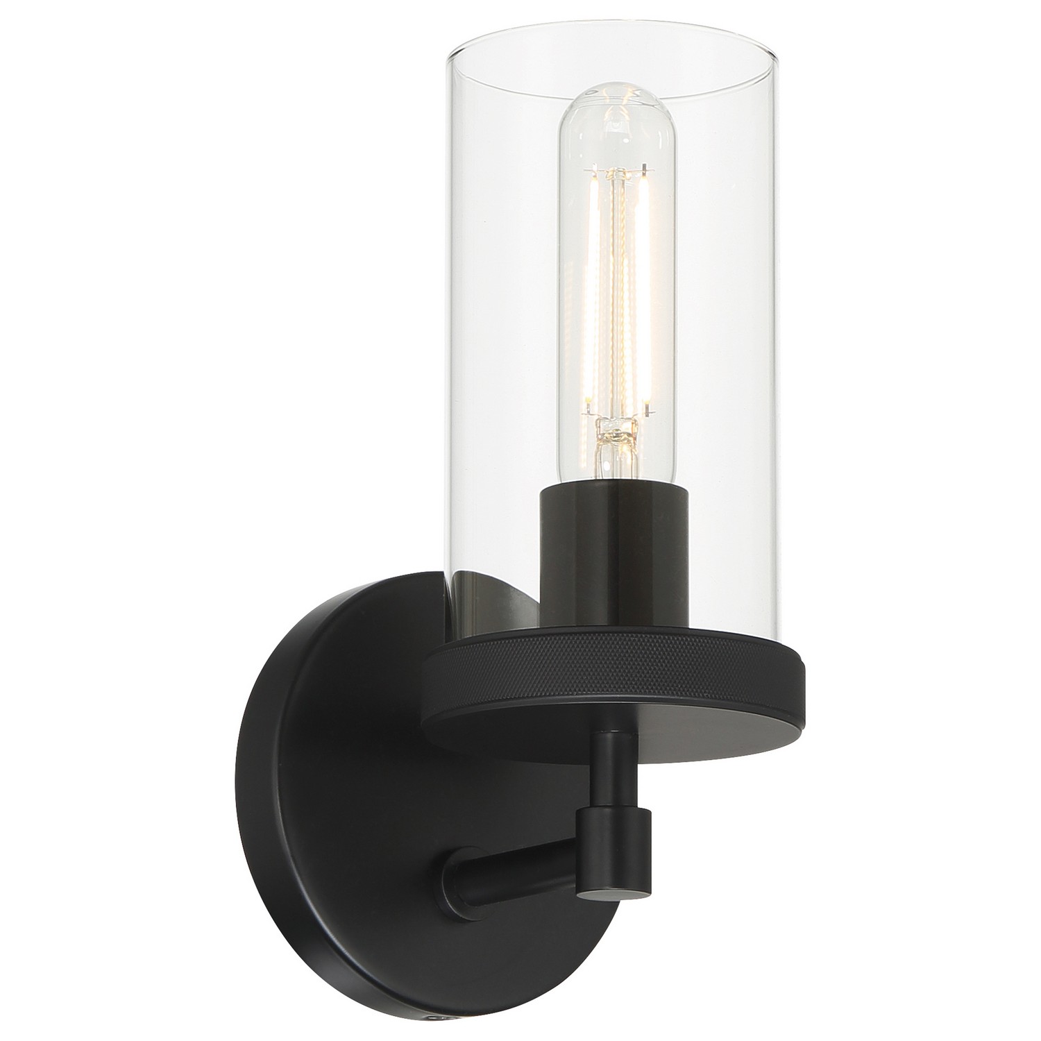 Access 61121-MBL/CLR Lily 1 Light 4.75 inch Matte Black Wall Sconce Wall Light