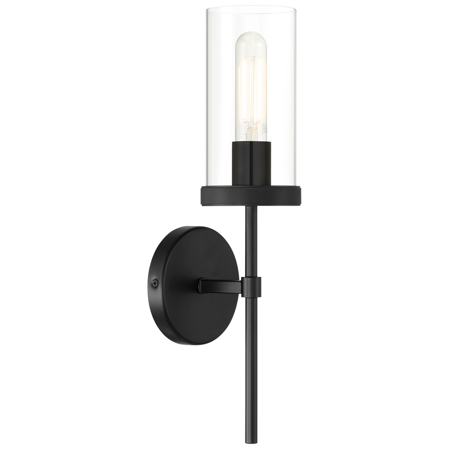 Access 62308-MBL/CLR Lily 1 Light 4.75 inch Matte Black Wall Sconce Wall Light