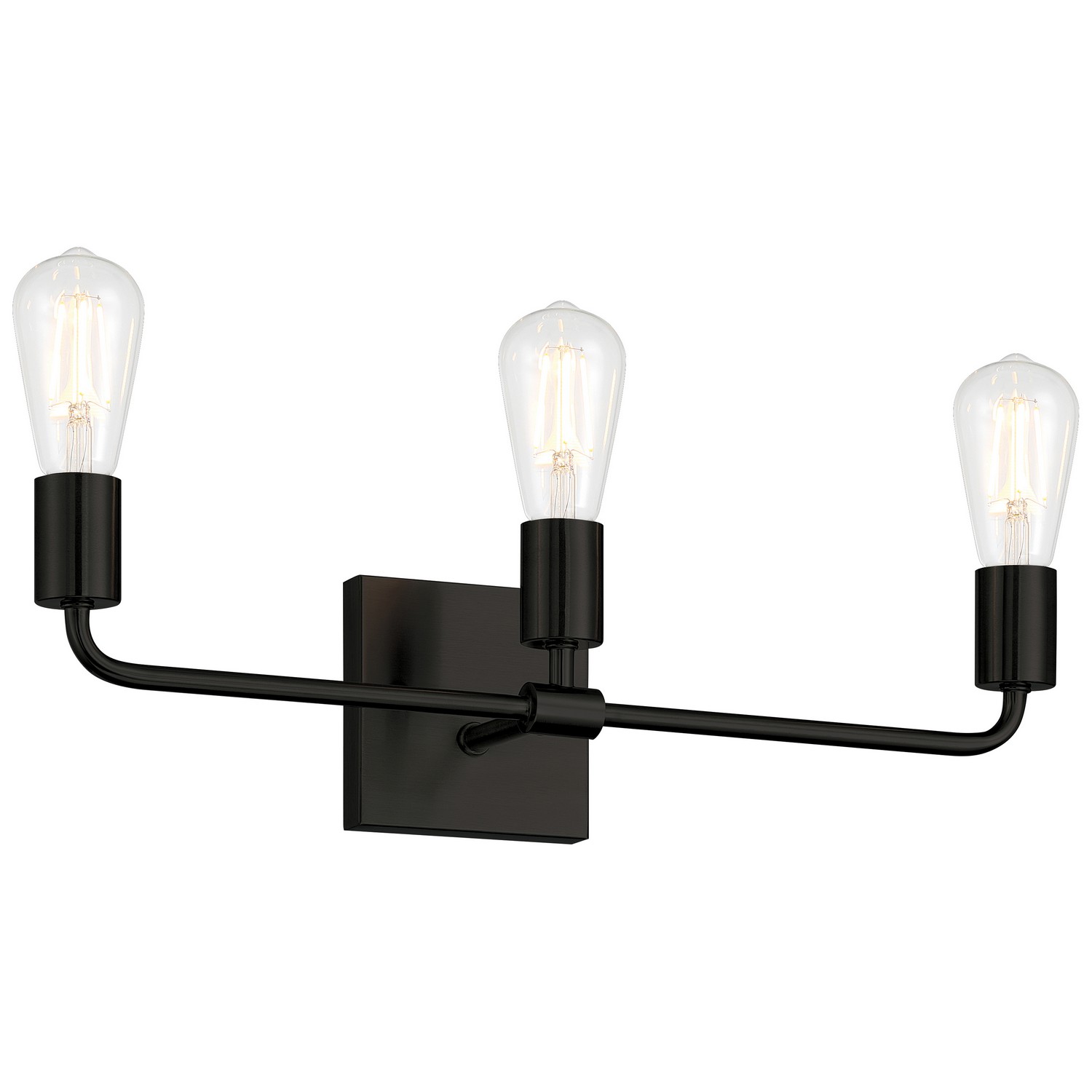 Access 62443-MBL Virgin 3 Light 20 inch Matte Black Vanity/Bath Bar Wall Light