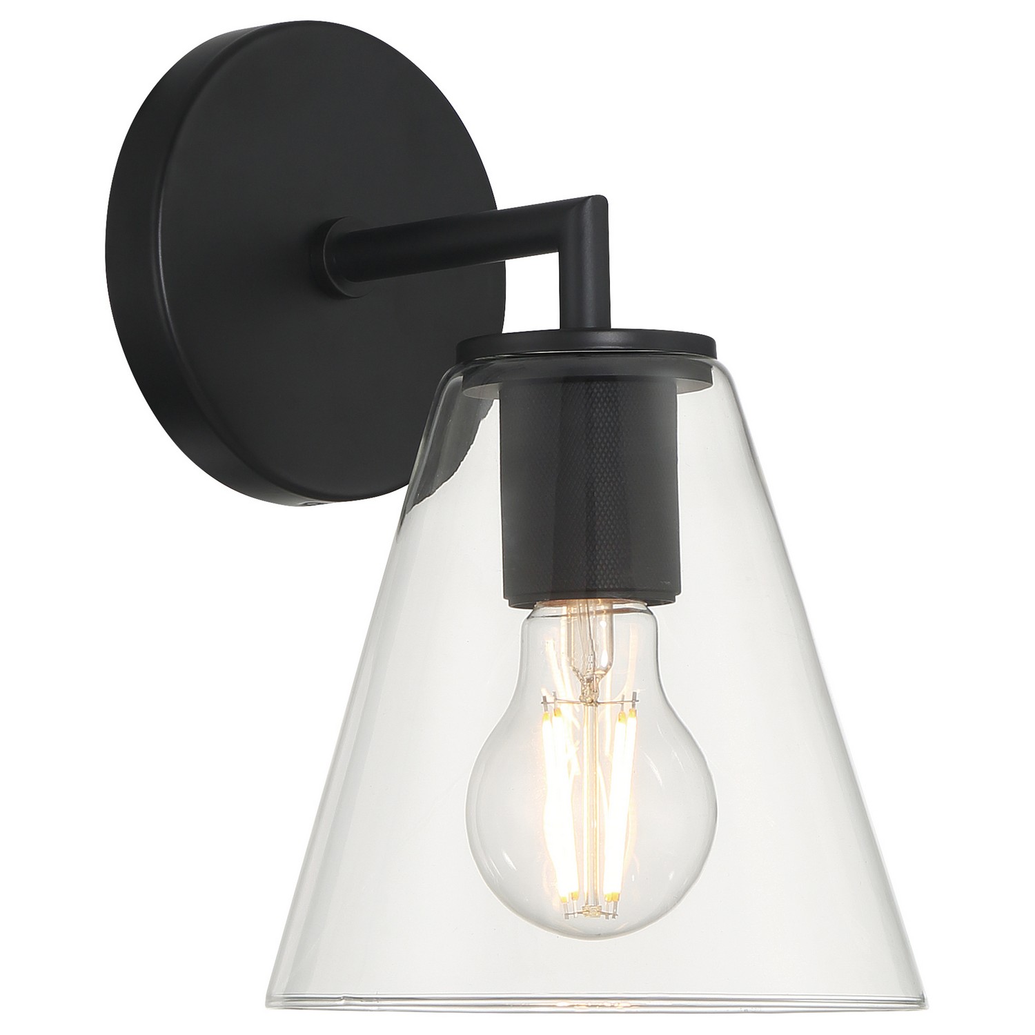 Access 62631-MBL/CLR Katie 1 Light 6.25 inch Matte Black Wall Sconce Wall Light