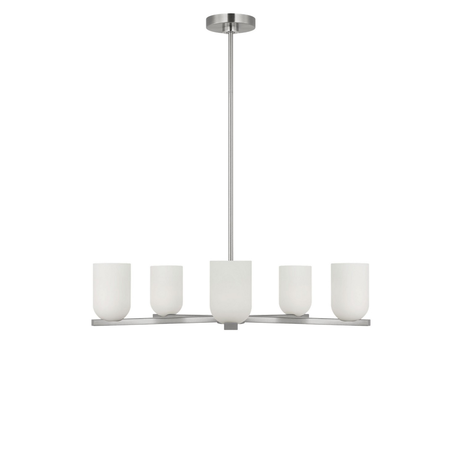 Photos - Chandelier / Lamp Wide Generation Lighting Brushed Nickel Chandelier from the Neblina Collection GLC1935BN