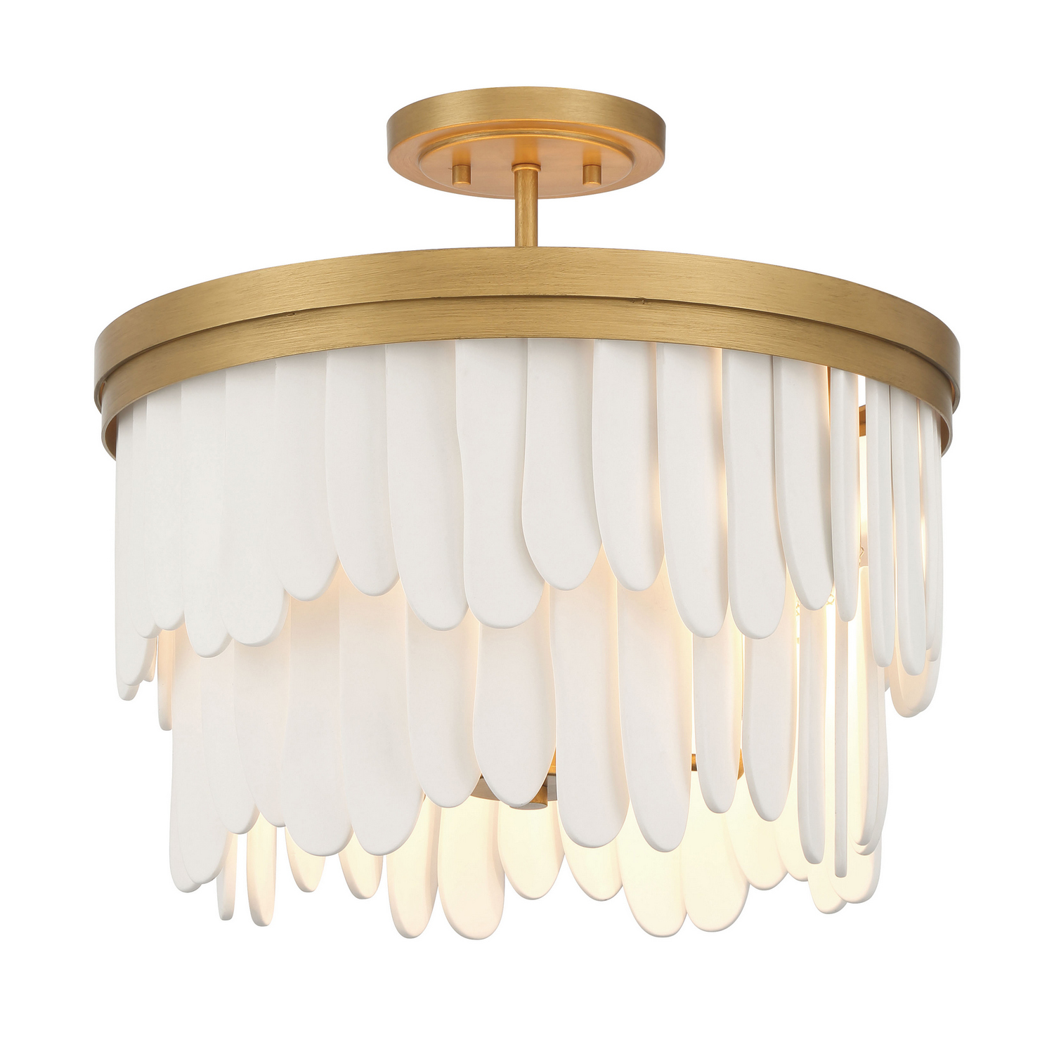 Photos - Chandelier / Lamp Minka Lavery Painted Legacy Brass Semi Flush Mount from the Briscade Collection 2076-870 