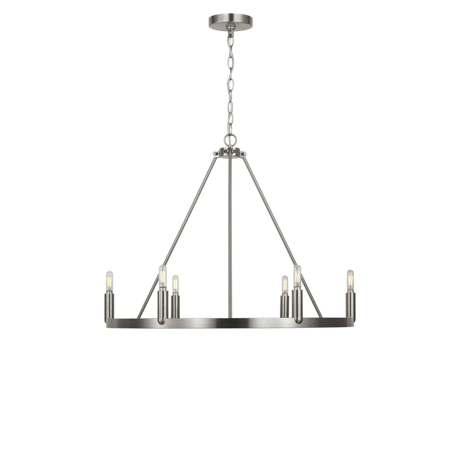 Photos - Chandelier / Lamp Wide Generation Lighting Brushed Nickel Chandelier from the Mirla Collection GLC2016BN