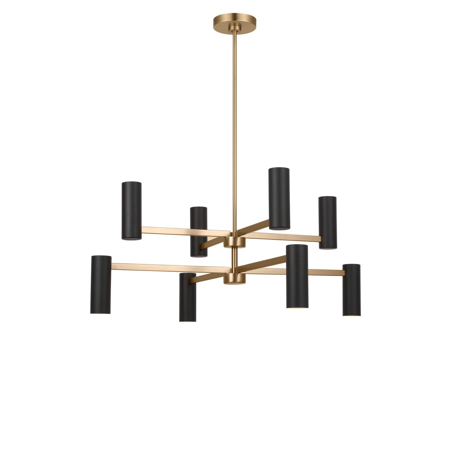 Generation Lighting GLC2068SBE Zentro LED 36 inch Satin Brass Chandelier Ceiling Light