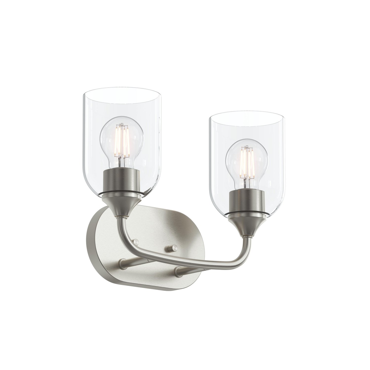 Photos - Chandelier / Lamp Progress Lighting Brushed Nickel Bathroom Vanity Light from the Ilia Collection P300572-009 