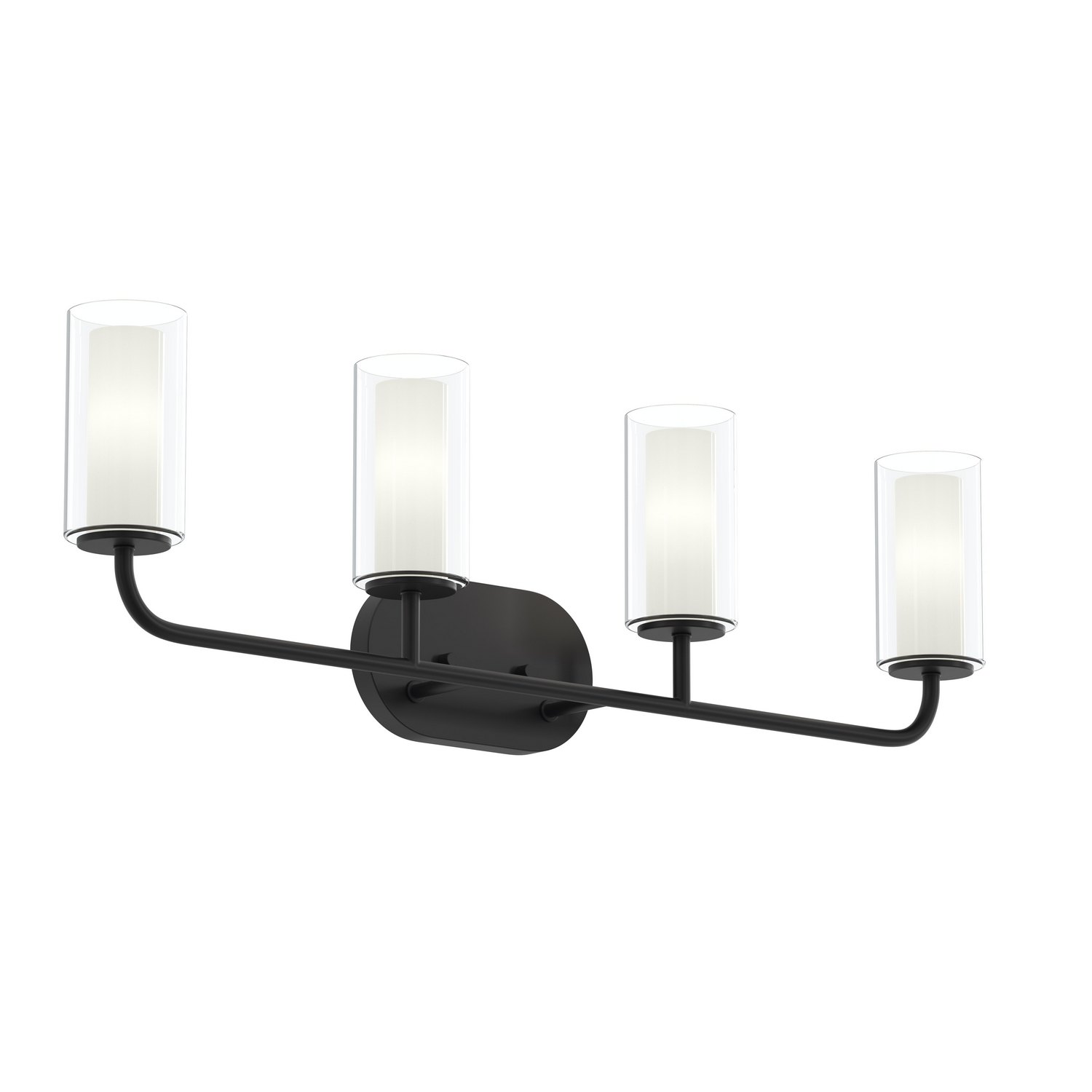Progress P300577-31M Mack 4 Light 31.5 inch Matte Black Vanity Light Wall Light