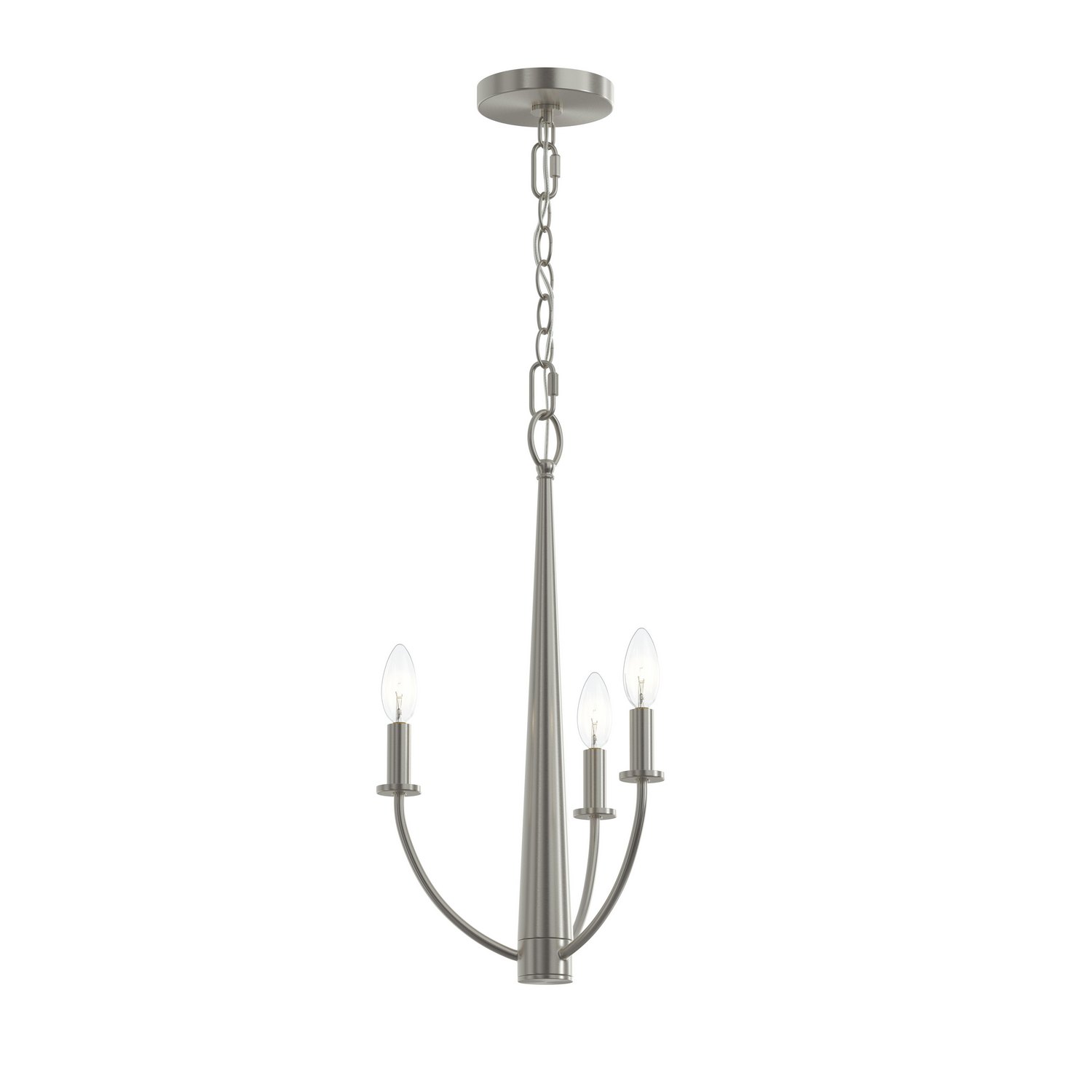 Progress P400457-009 Jheni 3 Light 12 inch Brushed Nickel Chandelier Ceiling Light