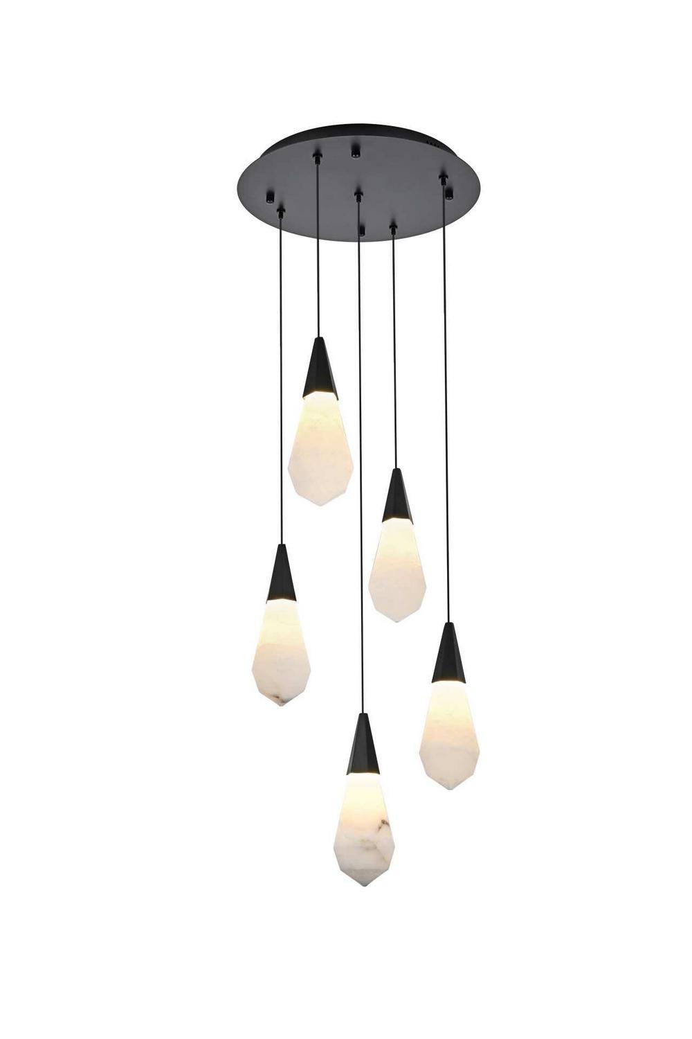 Black LED Pendant From The Amora Collection