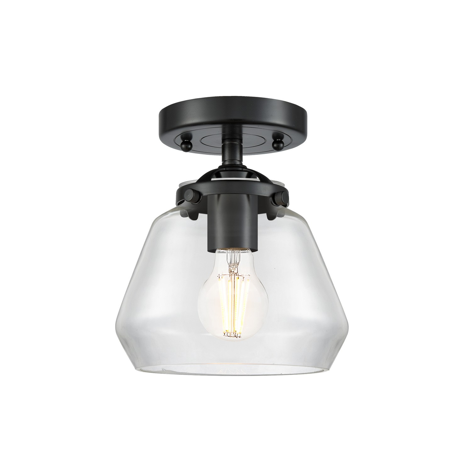 One Light Semi-Flush Mount by Innovations - Nouveau Collection, Oil Rubbed Bronze Finish - 284-1C-OB-G172