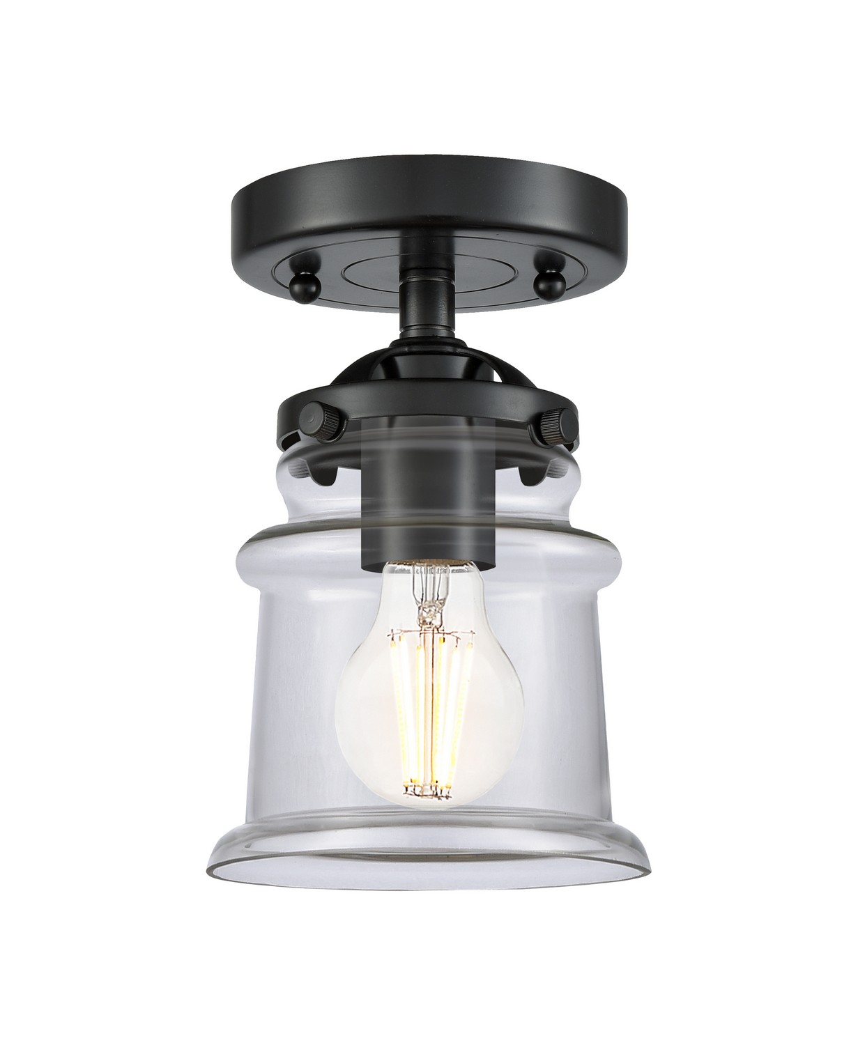 One Light Semi-Flush Mount by Innovations - Nouveau Collection, Oil Rubbed Bronze Finish - 284-1C-OB-G182S