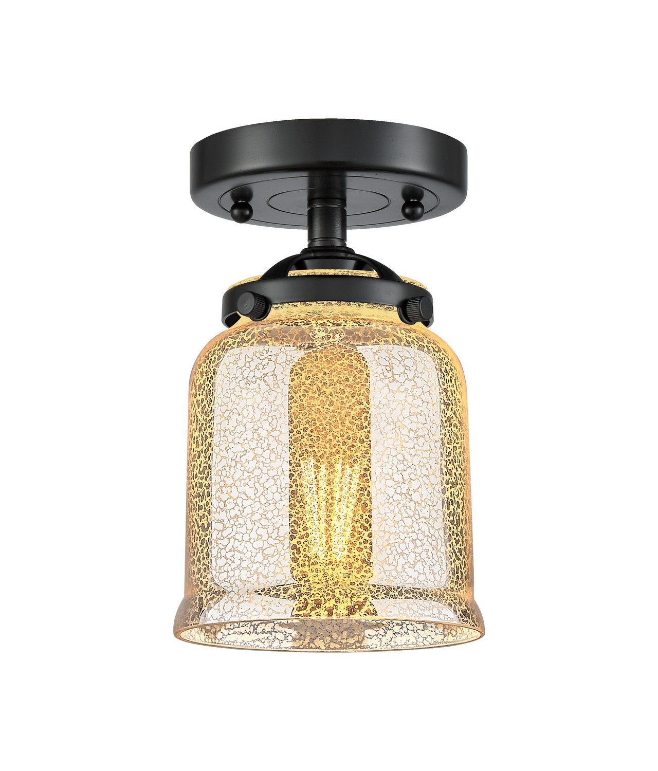 One Light Semi-Flush Mount by Innovations - Nouveau Collection, Oil Rubbed Bronze Finish - 284-1C-OB-G58