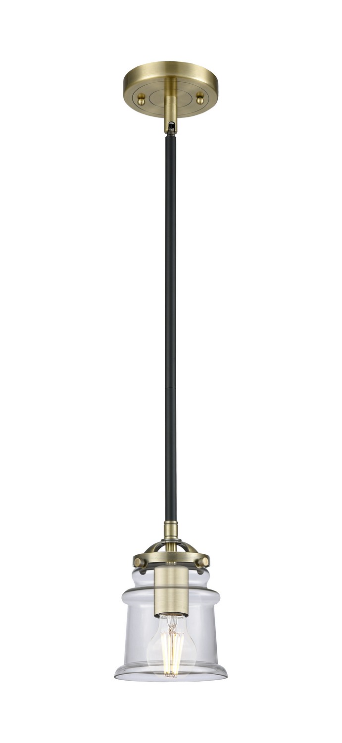 One Light Mini Pendant by Innovations - Nouveau Collection, Black Antique Brass Finish - 284-1S-BAB-G182S