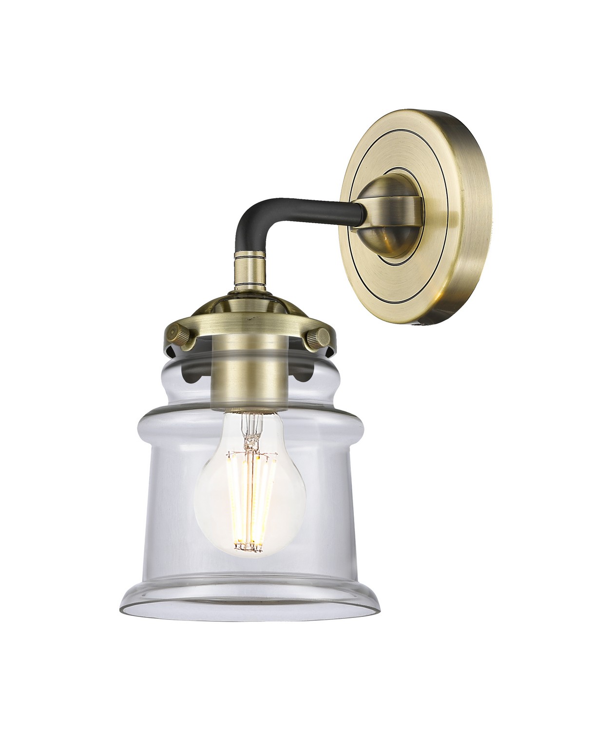 One Light Wall Sconce by Innovations - Nouveau Collection, Black Antique Brass Finish - 284-1W-BAB-G182S