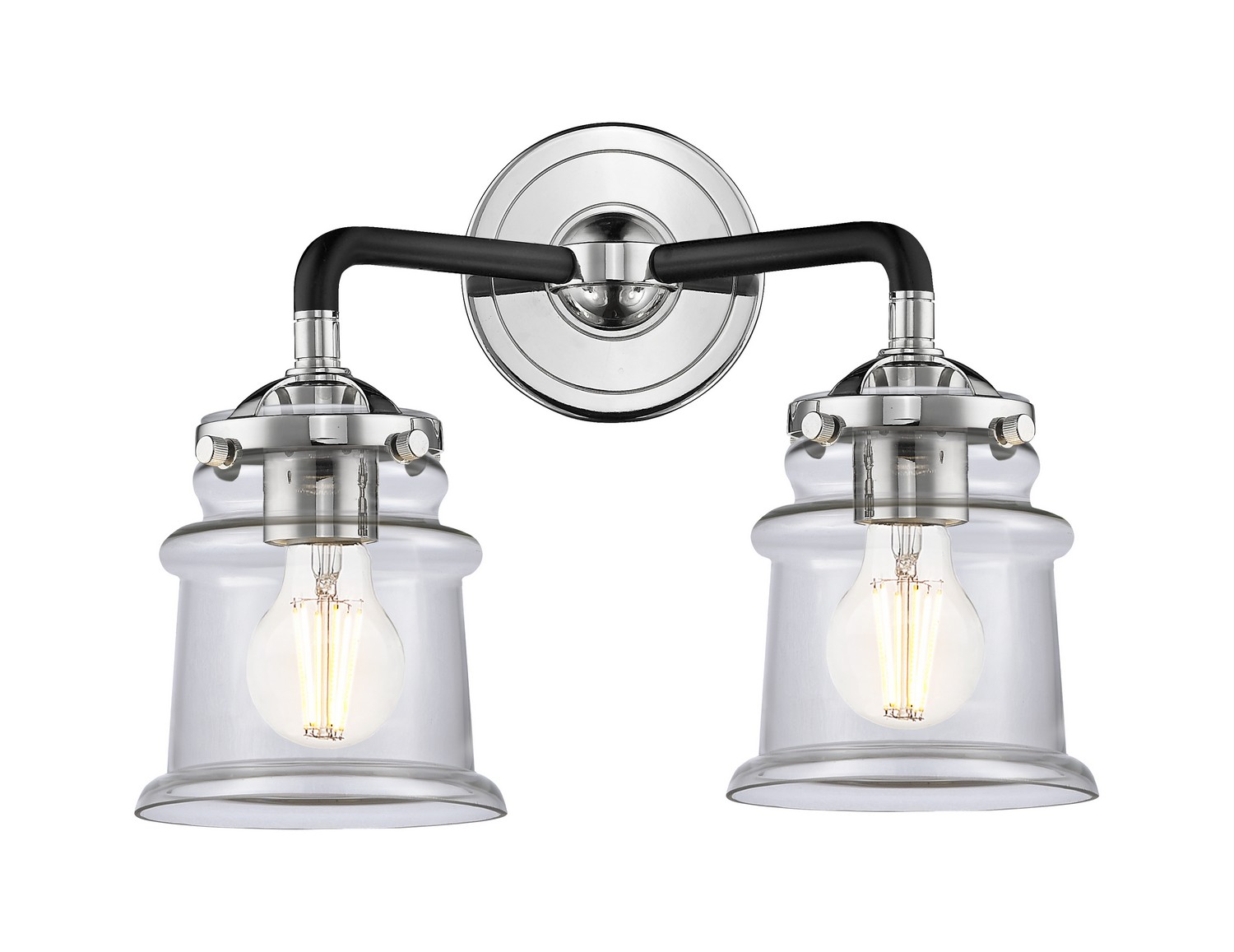 Two Light Bath Vanity by Innovations - Nouveau Collection, Black Polished Nickel Finish - 284-2W-BPN-G182S