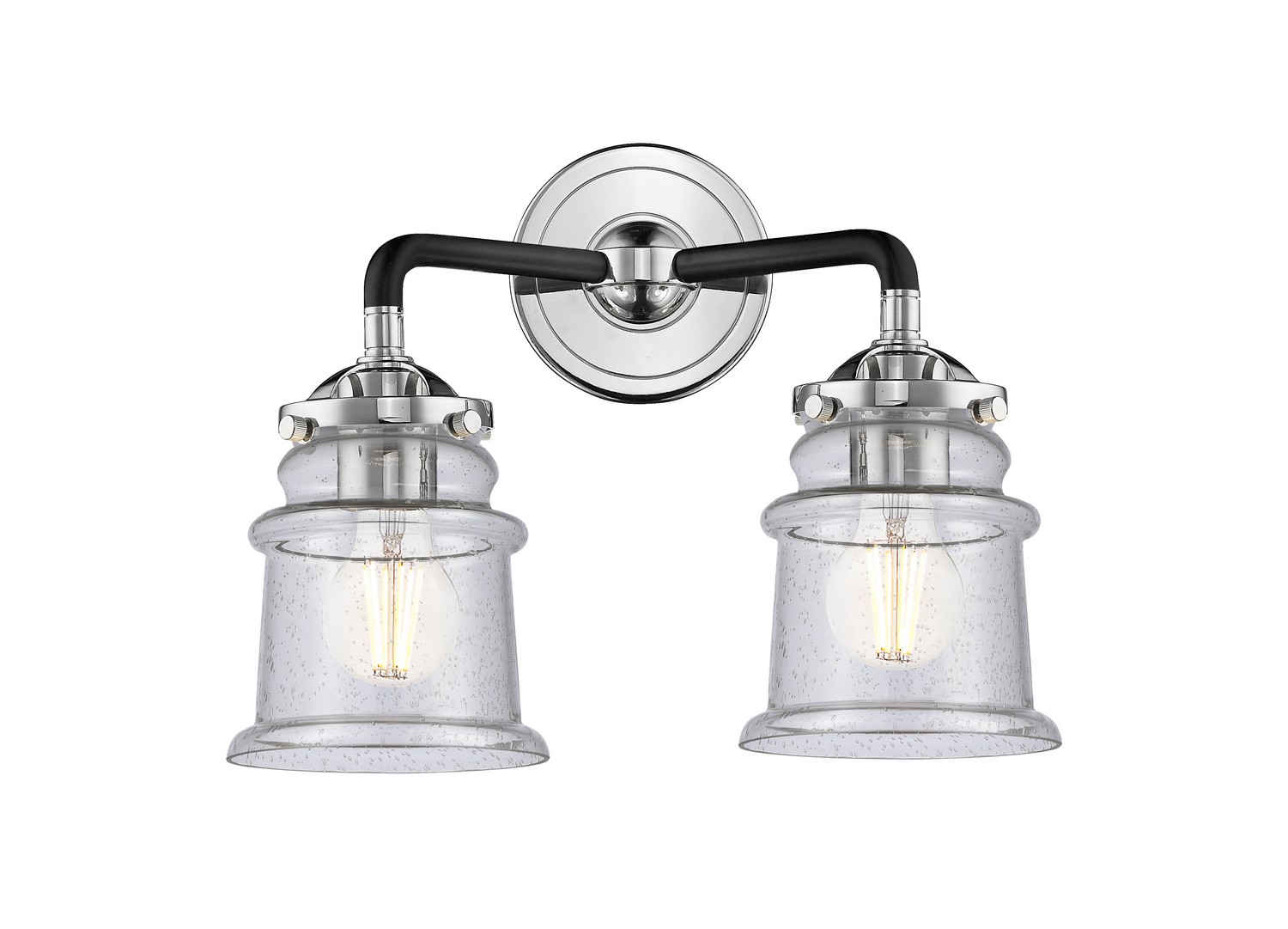 Two Light Bath Vanity by Innovations - Nouveau Collection, Black Polished Nickel Finish - 284-2W-BPN-G184S
