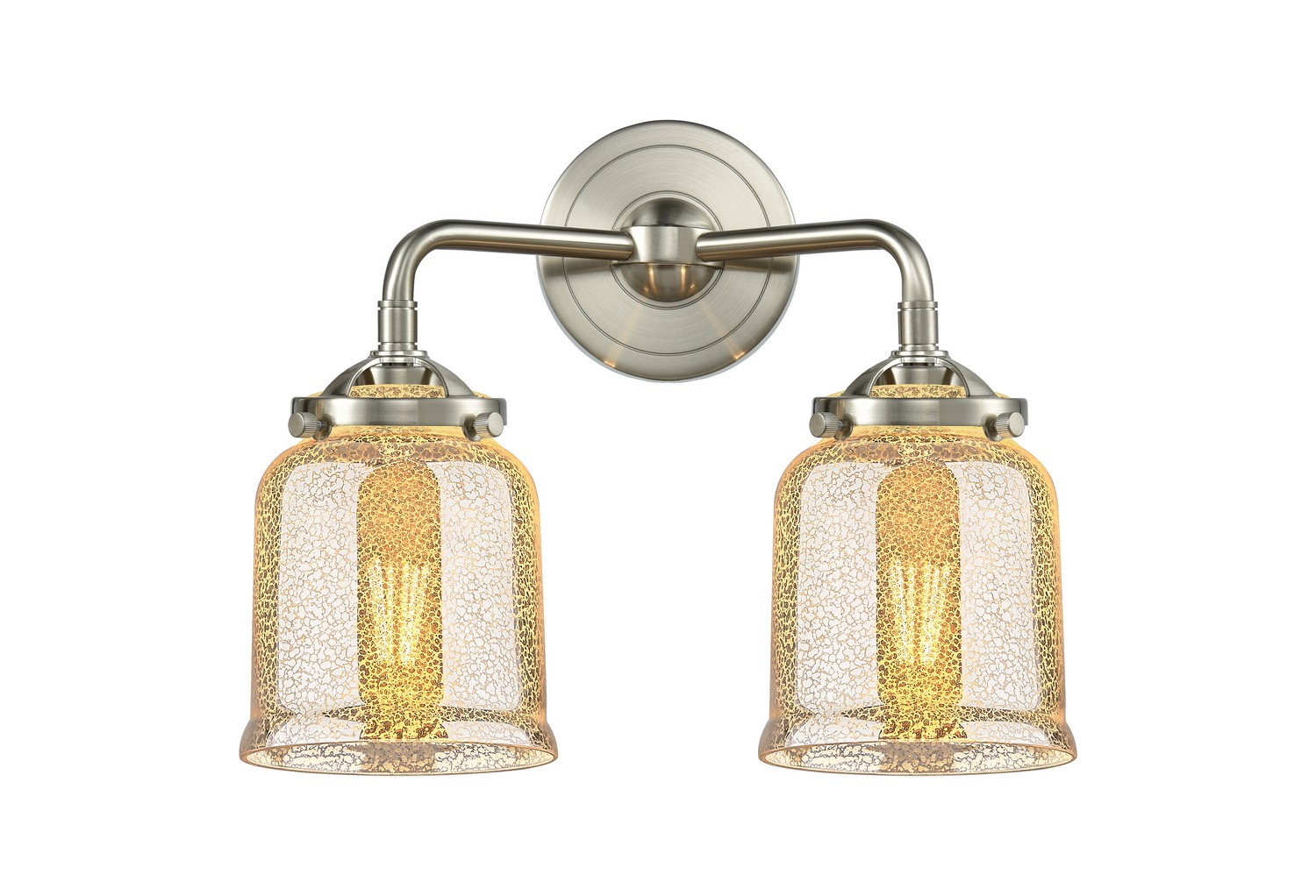 Two Light Bath Vanity by Innovations - Nouveau Collection, Brushed Satin Nickel Finish - 284-2W-SN-G58