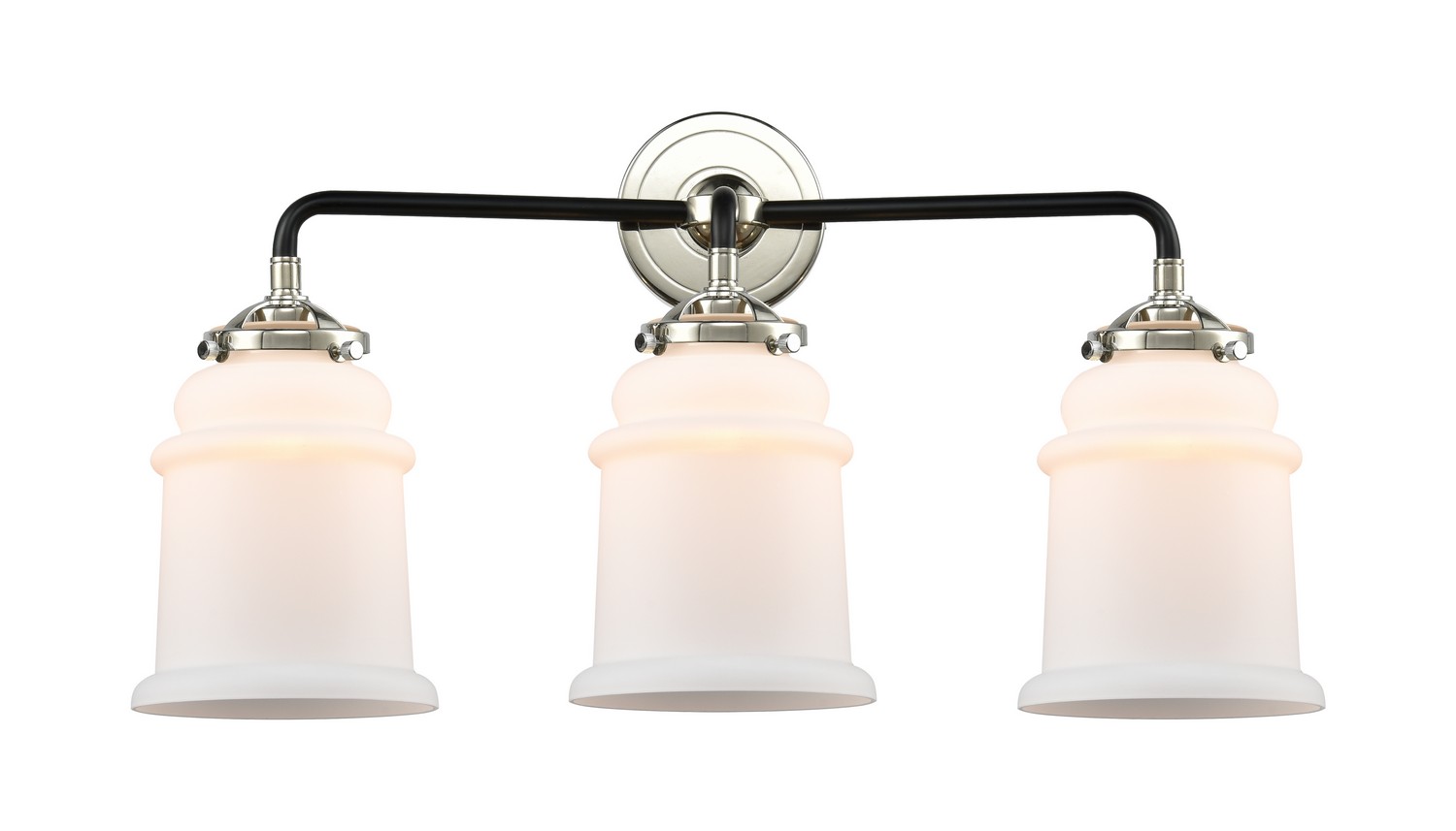 Three Light Bath Vanity by Innovations - Nouveau Collection, Black Polished Nickel Finish - 284-3W-BPN-G181