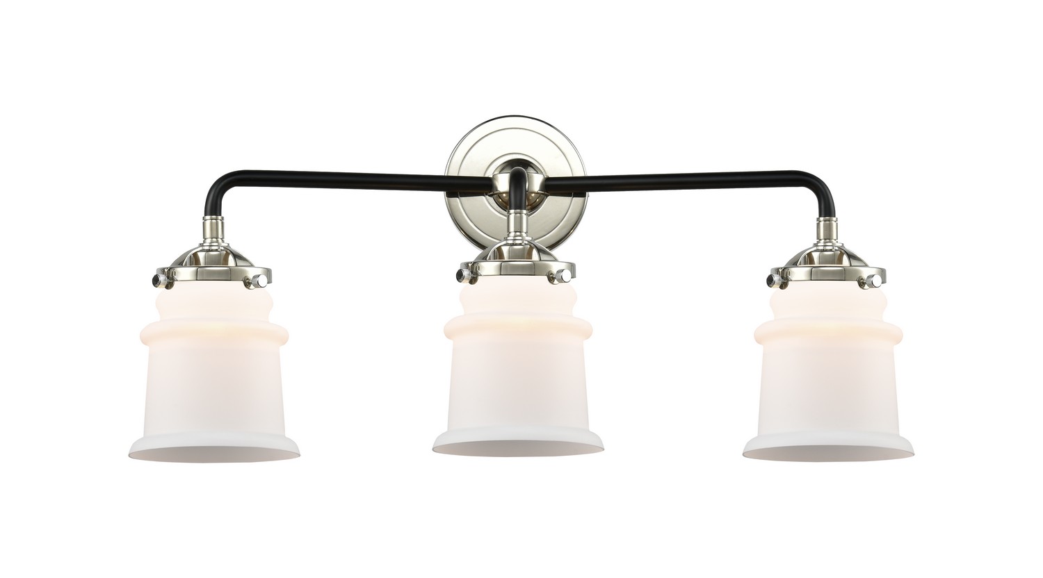 Three Light Bath Vanity by Innovations - Nouveau Collection, Black Polished Nickel Finish - 284-3W-BPN-G181S