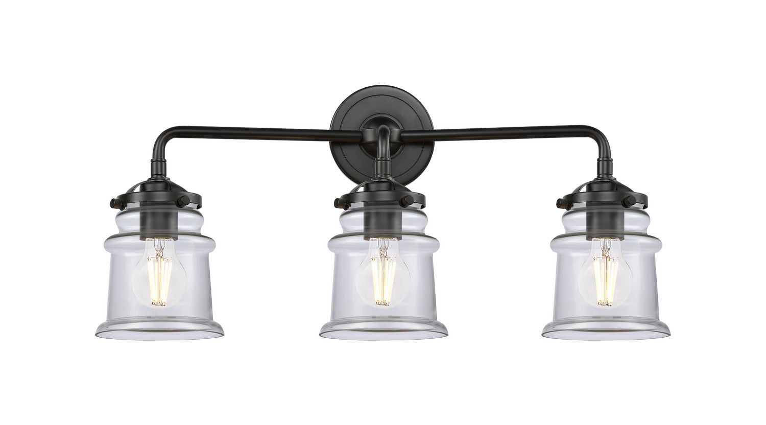 Three Light Bath Vanity by Innovations - Nouveau Collection, Oil Rubbed Bronze Finish - 284-3W-OB-G182S
