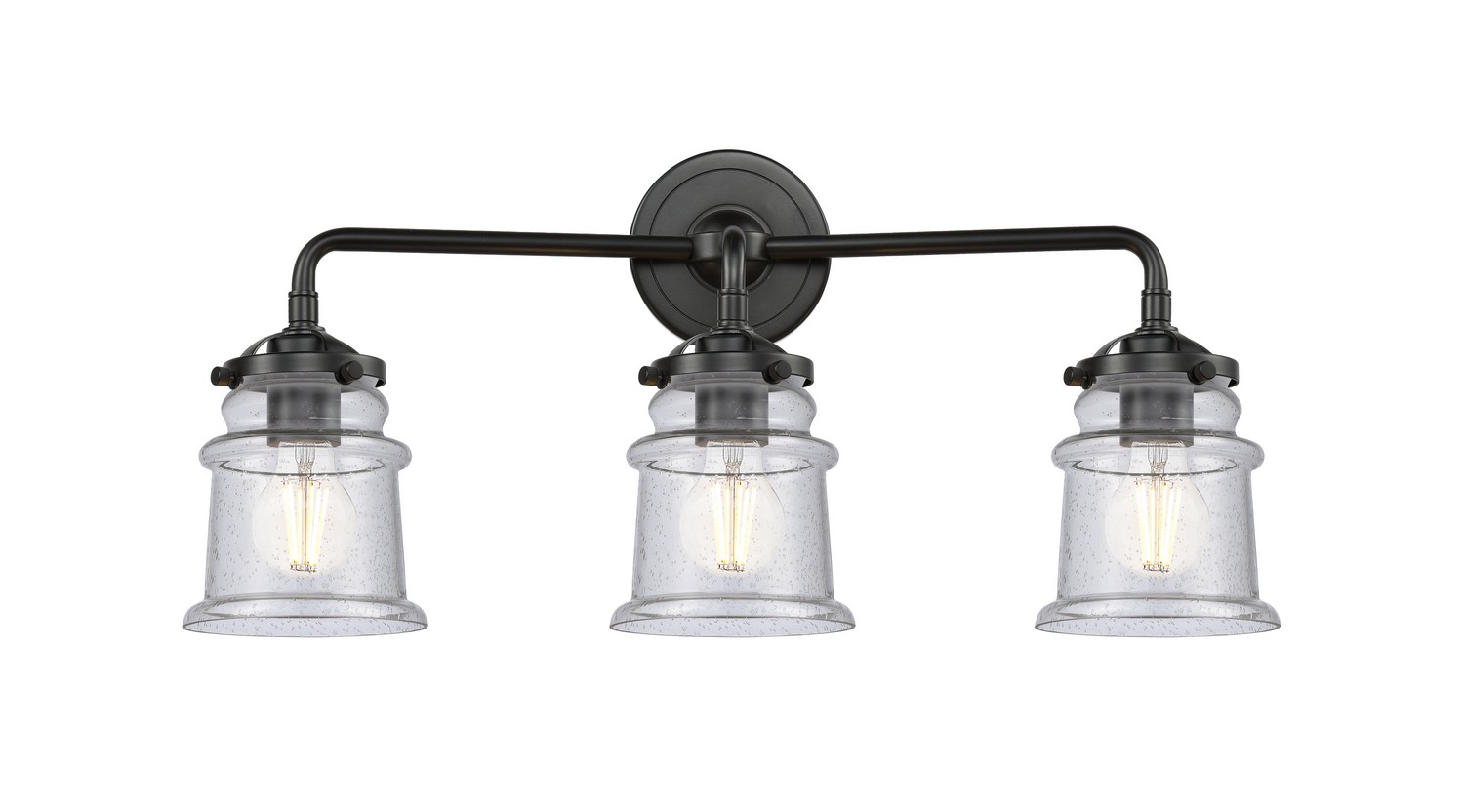 Three Light Bath Vanity by Innovations - Nouveau Collection, Oil Rubbed Bronze Finish - 284-3W-OB-G184S
