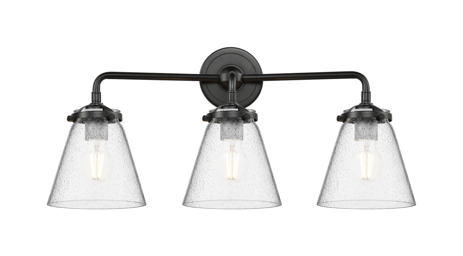 Three Light Bath Vanity by Innovations - Nouveau Collection, Oil Rubbed Bronze Finish - 284-3W-OB-G64