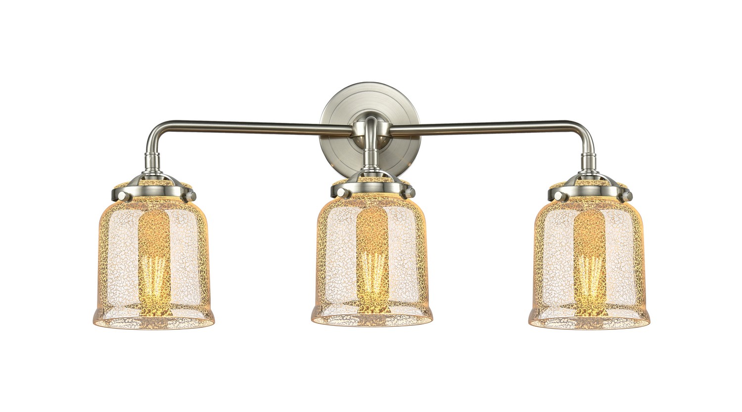 Three Light Bath Vanity by Innovations - Nouveau Collection, Brushed Satin Nickel Finish - 284-3W-SN-G58