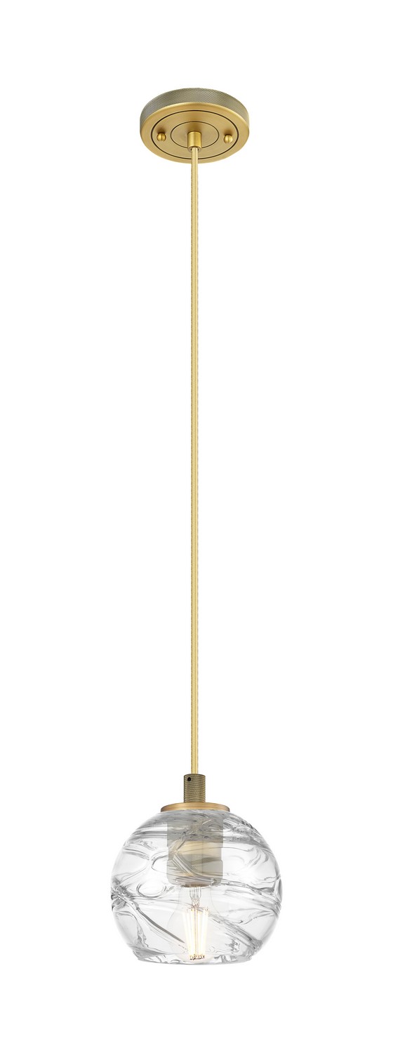 One Light Pendant by Innovations - Downtown Urban Collection, Brushed Brass Finish - 434-1P-BB-G1213-6CL