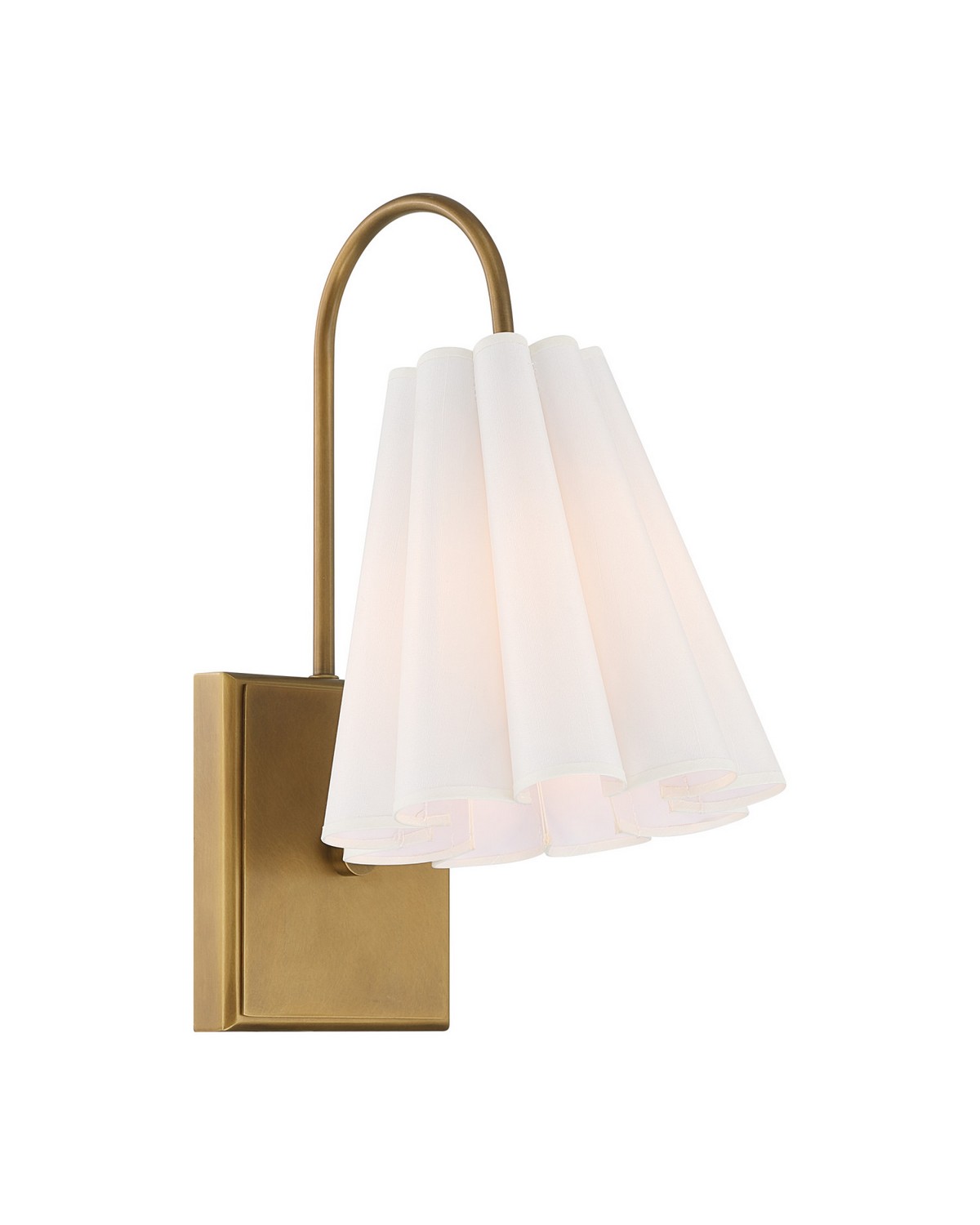Off-White Coffee Brass Wall Sconce From The Blithe Collection