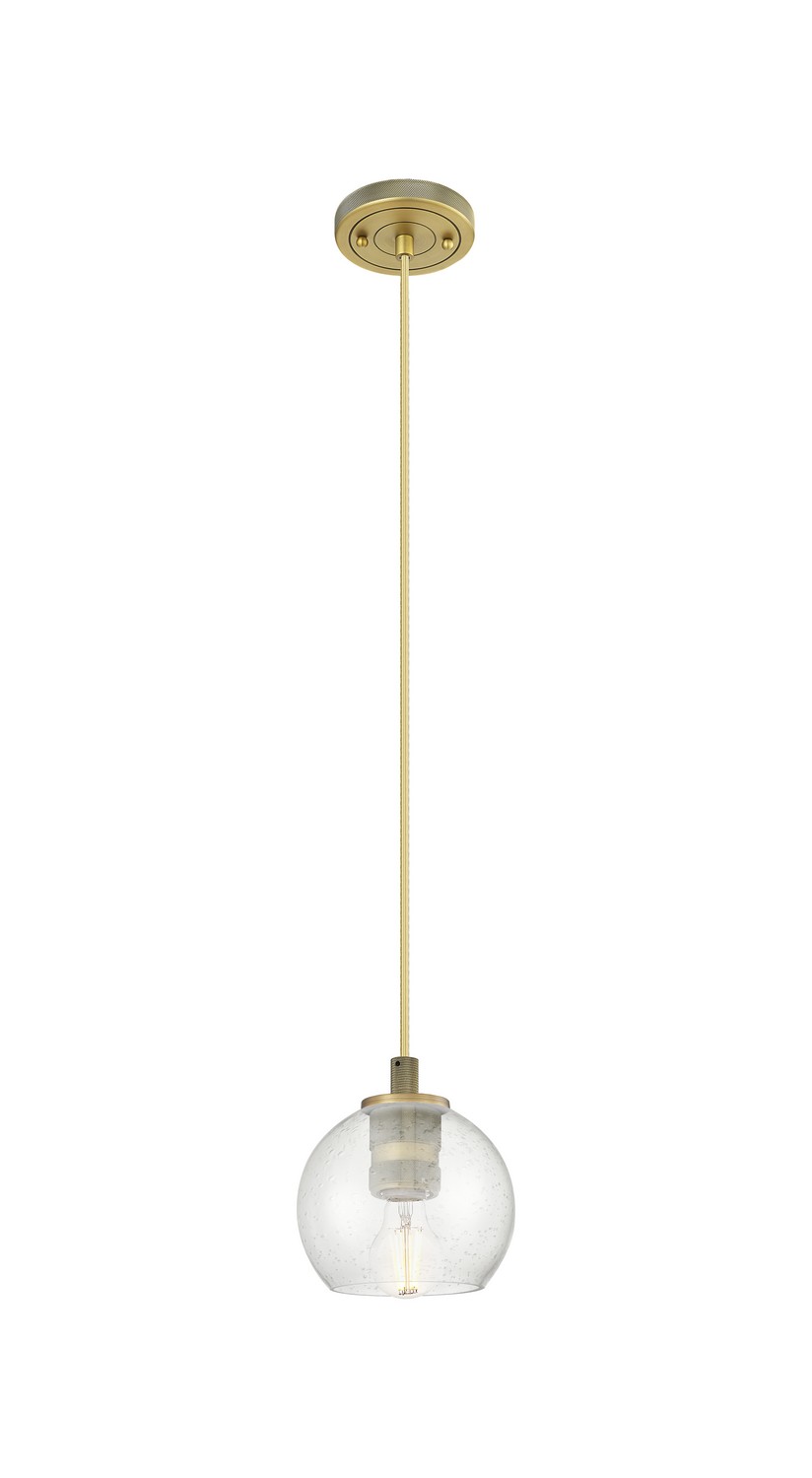 One Light Pendant by Innovations - Downtown Urban Collection, Brushed Brass Finish - 434-1P-BB-G124-6