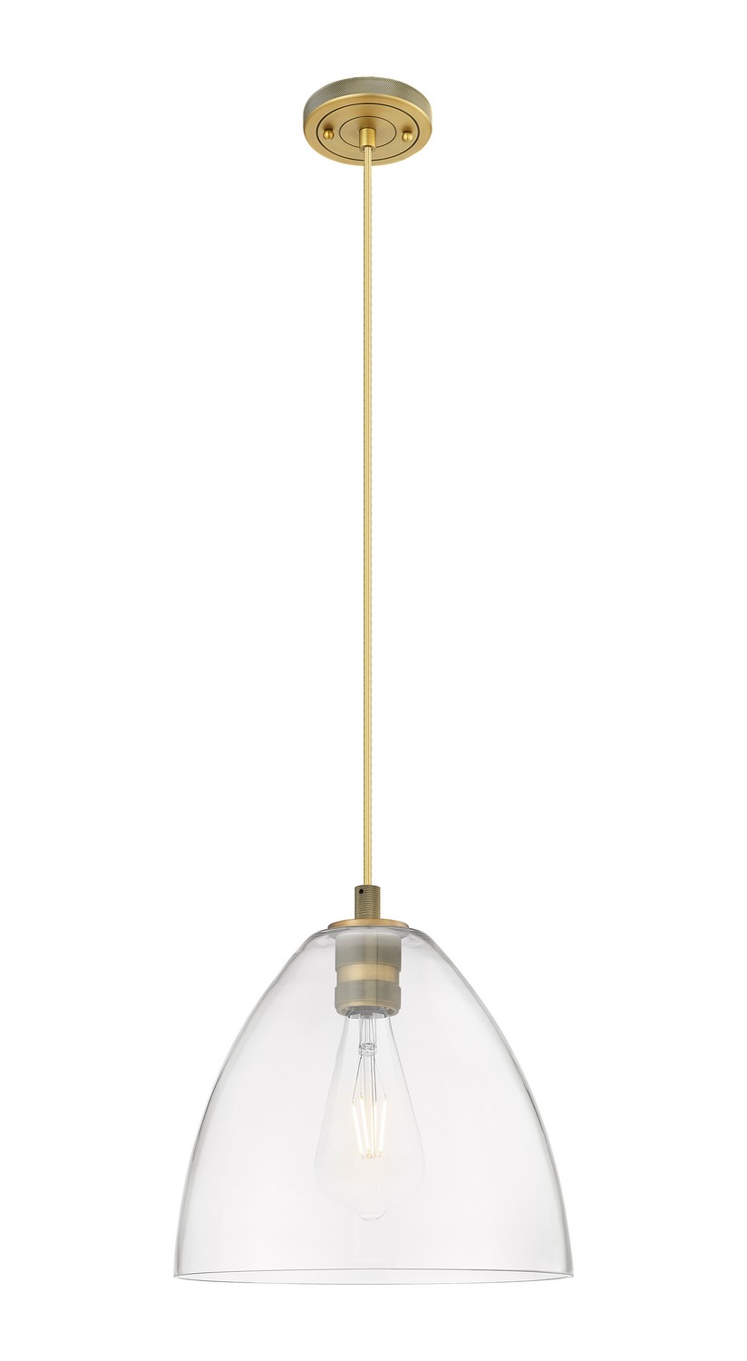 One Light Pendant by Innovations - Downtown Urban Collection, Brushed Brass Finish - 434-1P-BB-GBD-122