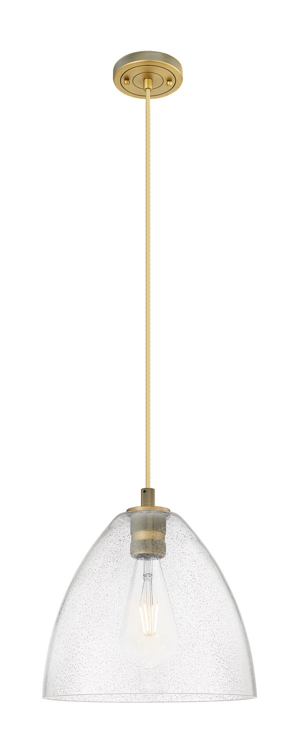 One Light Pendant by Innovations - Downtown Urban Collection, Brushed Brass Finish - 434-1P-BB-GBD-124