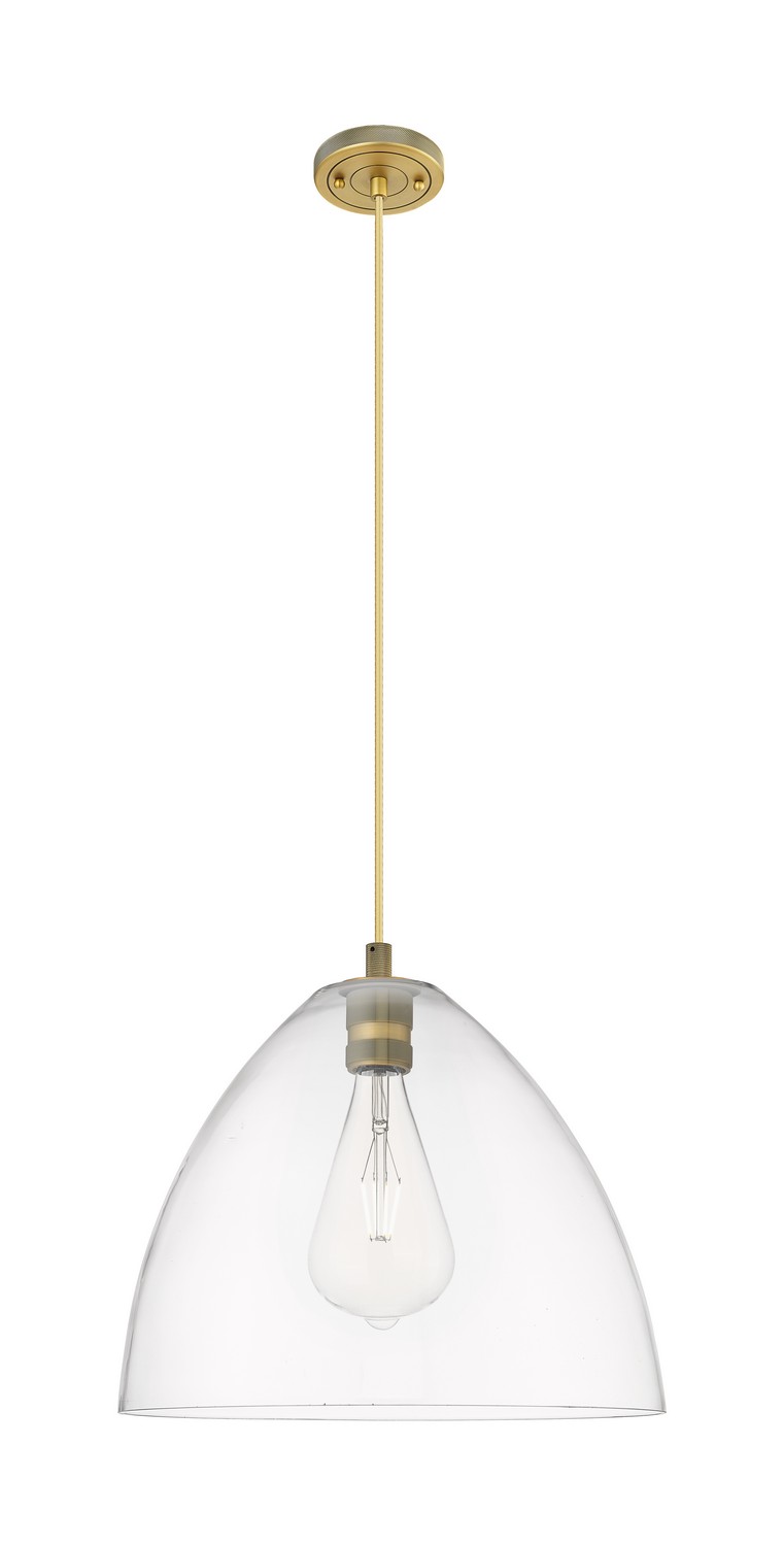 One Light Pendant by Innovations - Downtown Urban Collection, Brushed Brass Finish - 434-1P-BB-GBD-162