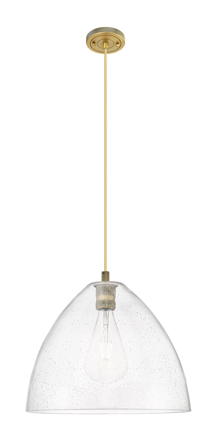 One Light Pendant by Innovations - Downtown Urban Collection, Brushed Brass Finish - 434-1P-BB-GBD-164