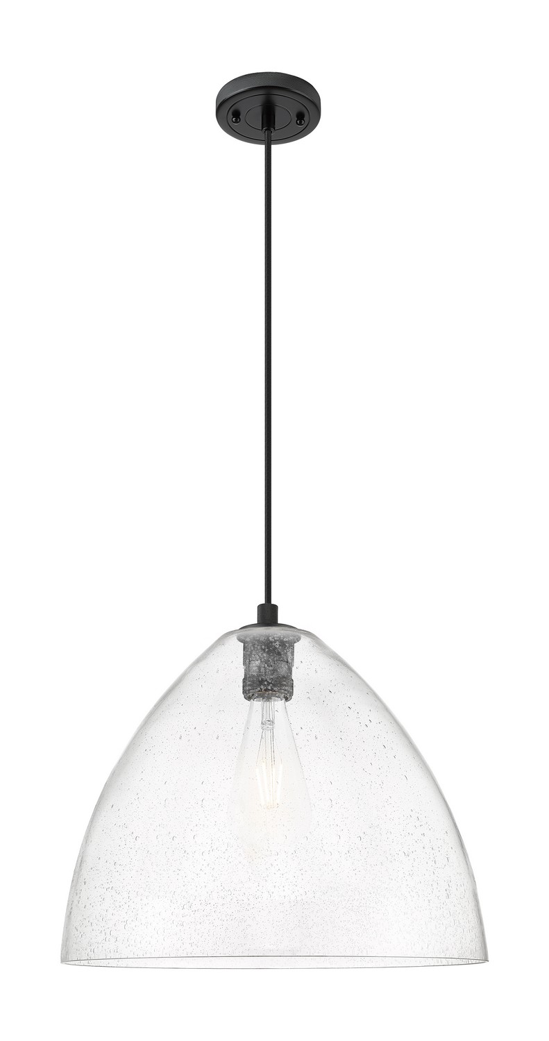 One Light Pendant by Innovations - Downtown Urban Collection, Matte Black Finish - 434-1P-BK-GBD-164