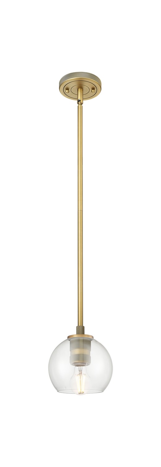 One Light Pendant by Innovations - Downtown Urban Collection, Brushed Brass Finish - 434-1S-BB-G122-6