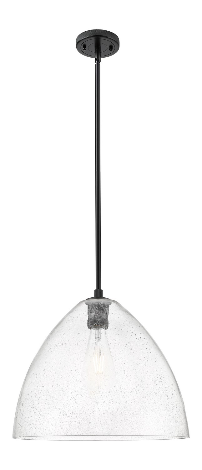One Light Pendant by Innovations - Downtown Urban Collection, Matte Black Finish - 434-1S-BK-GBD-164
