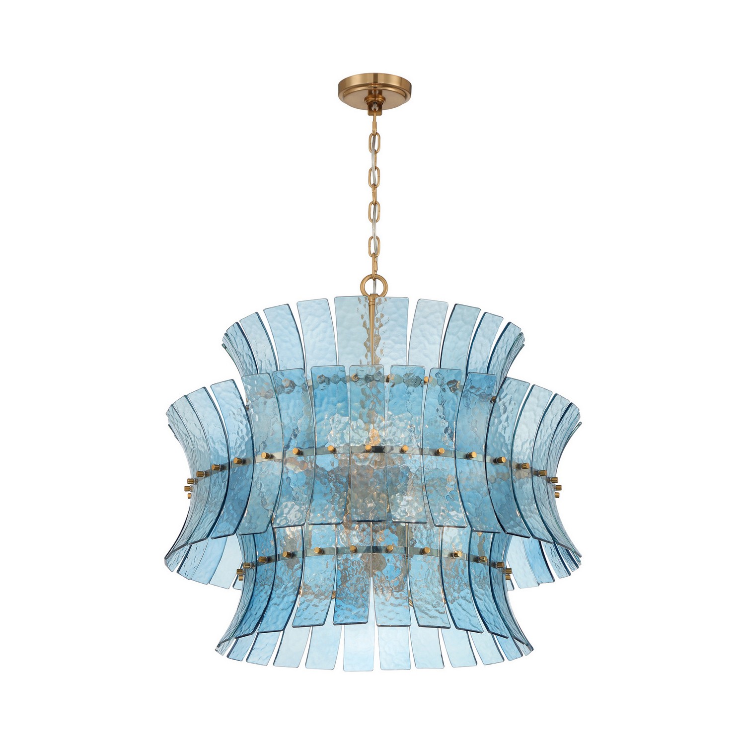 Eight Light Chandelier by Crystorama - Abigail Collection, Aged Brass Finish - ABI-2005-AG-BL