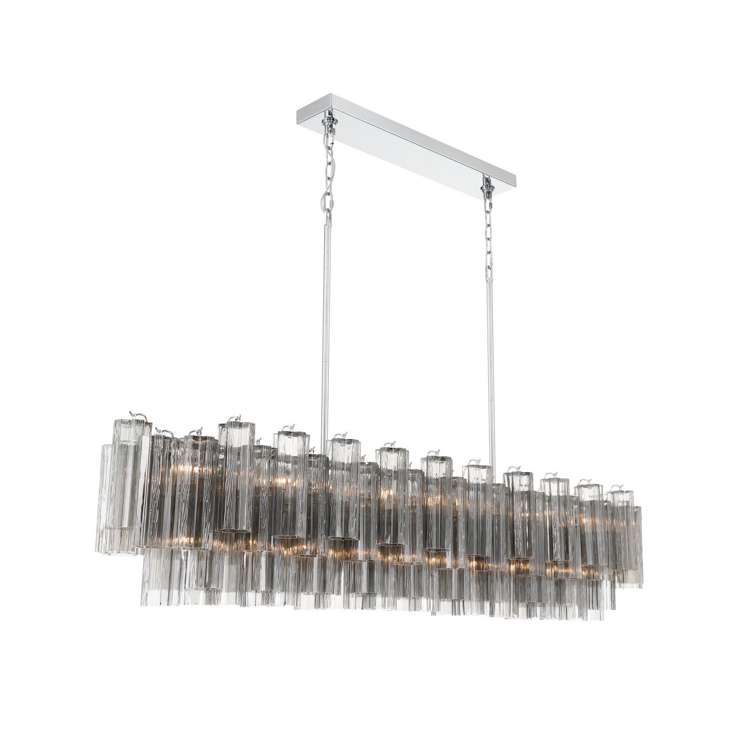16 Light Linear Chandelier by Crystorama - Addis Collection, Polished Chrome Finish - ADD-337-CH-SM