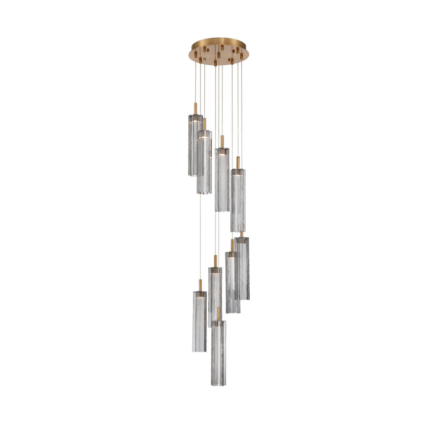 LED Pendant by Crystorama - Addis Collection, Aged Brass Finish - ADD-405-AG-SM