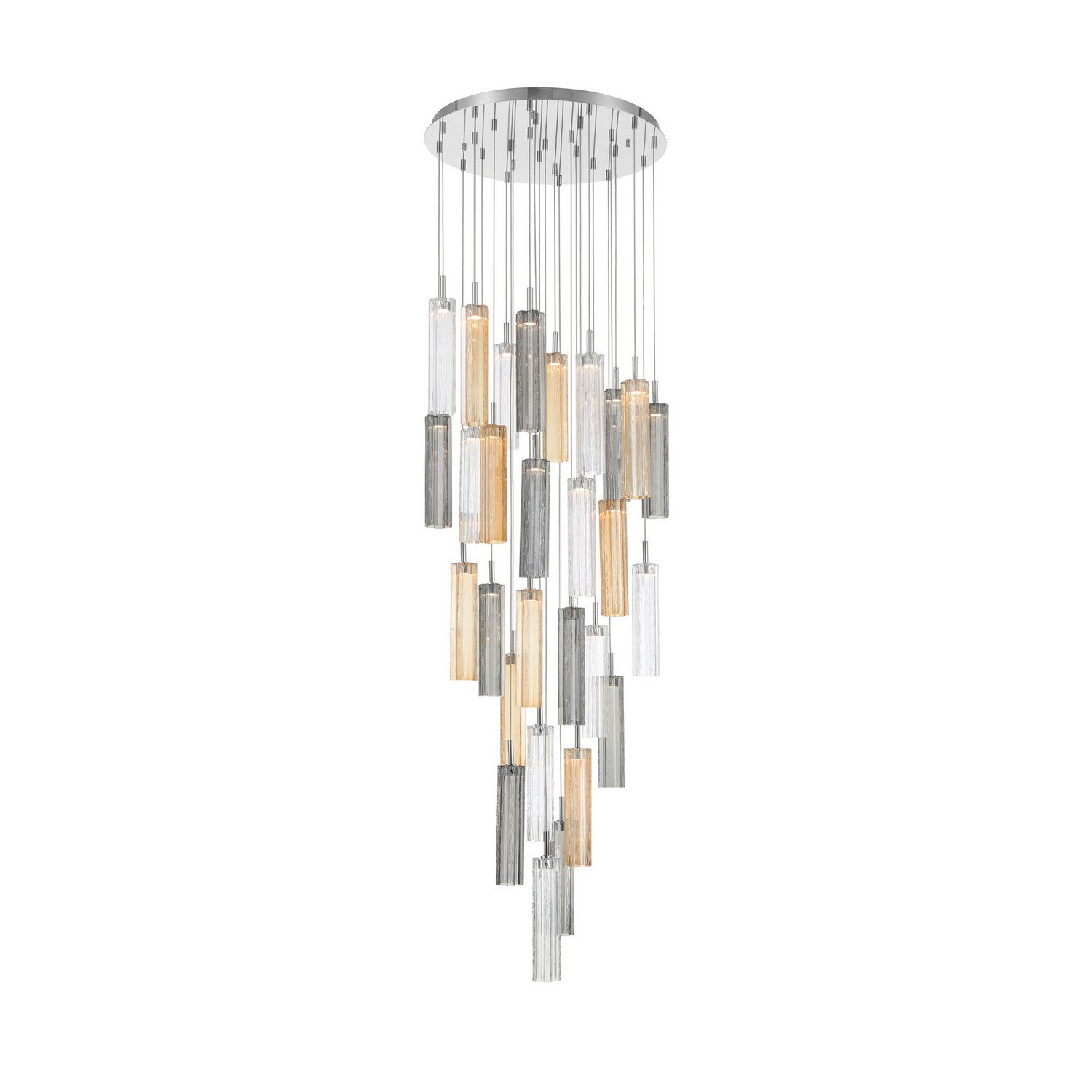 LED Pendant by Crystorama - Addis Collection, Polished Chrome Finish - ADD-415-CH-AU
