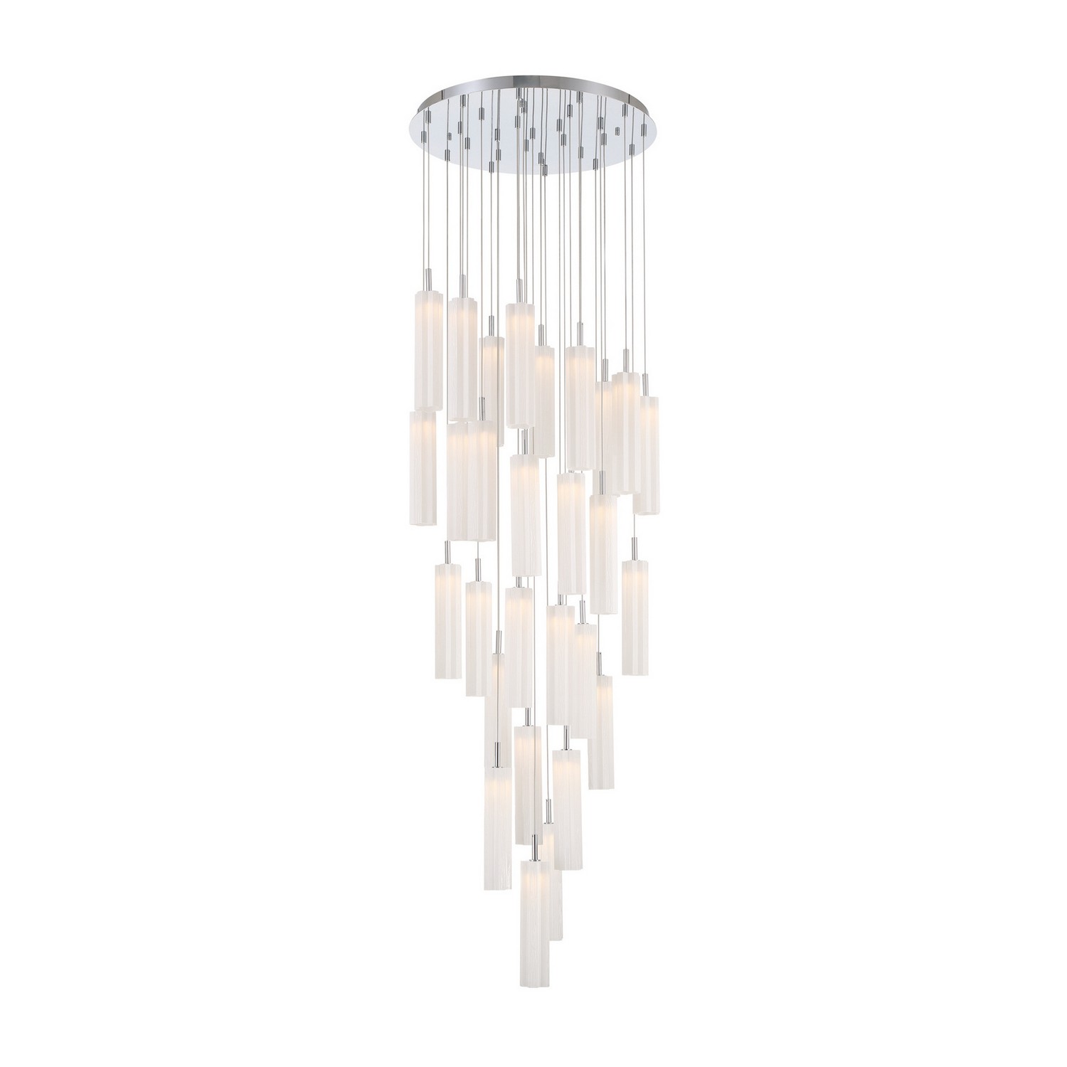 LED Pendant by Crystorama - Addis Collection, Polished Chrome Finish - ADD-415-CH-WH
